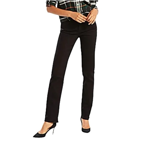 Levi Classic Straight Leg Jeans. Black Size 4 #1064 - Picture 1 of 4